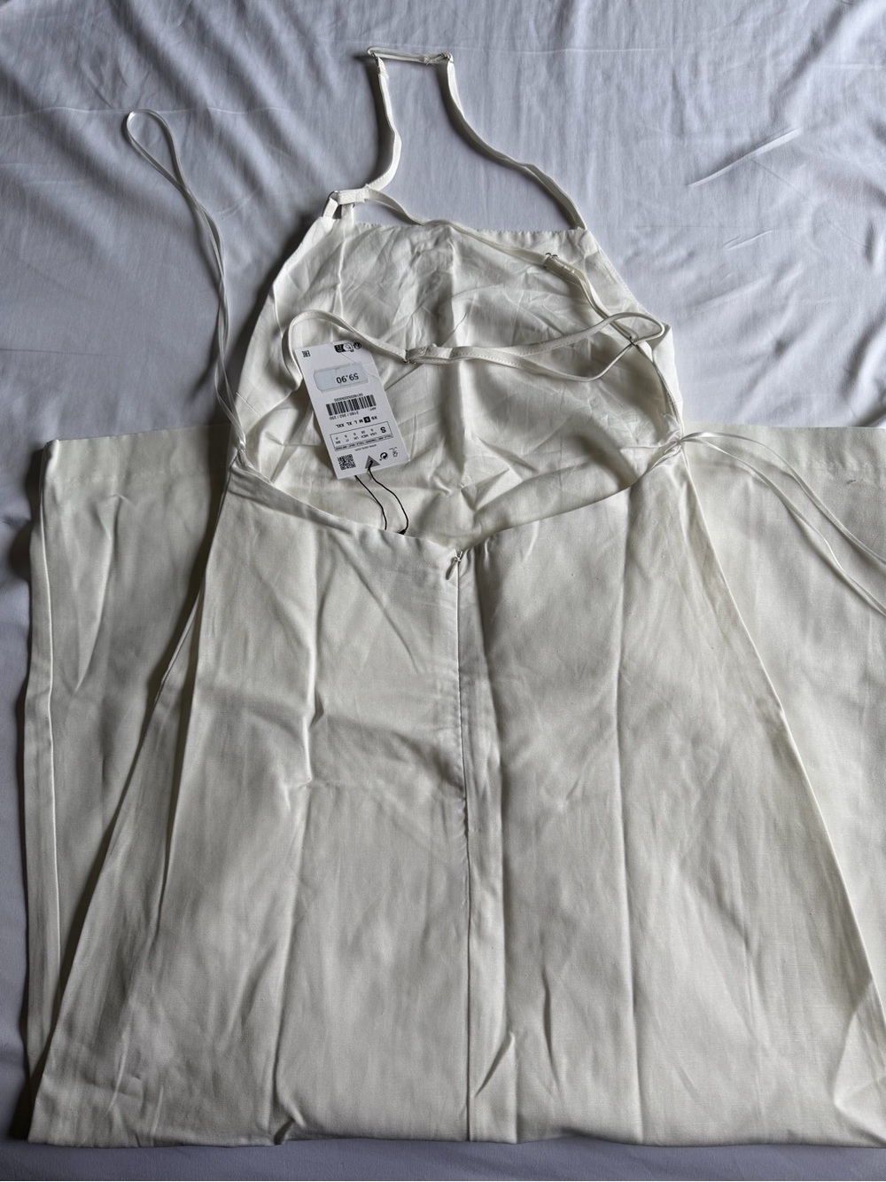 Zara Cream Halter Maxi Dress